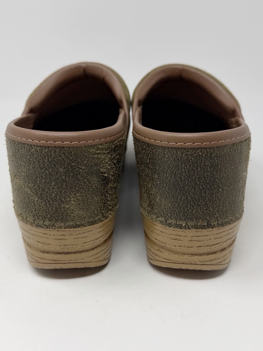 Dansko Pro Clog Green Burnished Nubuck Nursing Clog Shoes - Picture 6 of 12